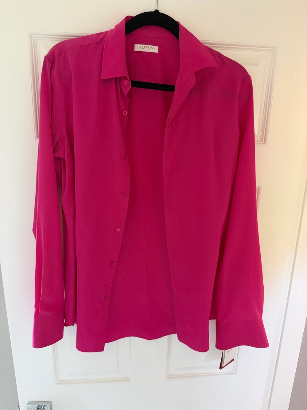 NWT-Valentino Hot Pink Silk Button-Down Shirt. Men’s- could be unisex though.